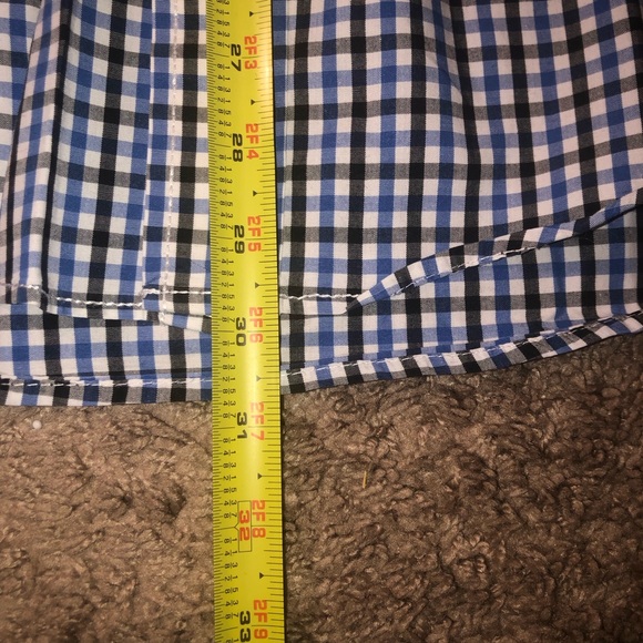 Tommy Hilfiger Mens Size Medium Button Down Black Blue Work Dress Shirt - Picture 8 of 15